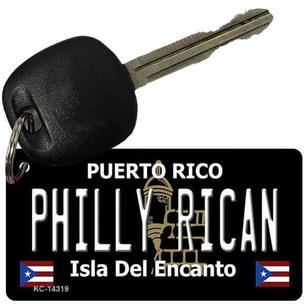 Philly Rican Puerto Rico Black Wholesale Novelty Metal Key Chain