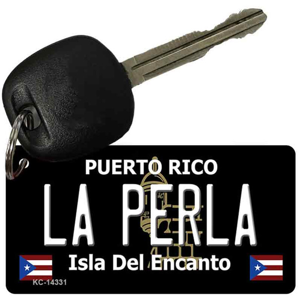 La Perla Puerto Rico Black Wholesale Novelty Metal Key Chain