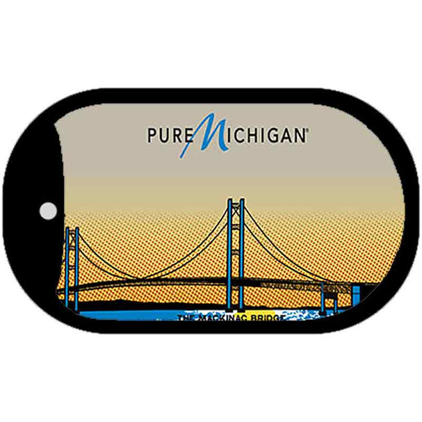 Pure Michigan Mackinac Bridge Wholesale Novelty Metal Dog Tag Necklace