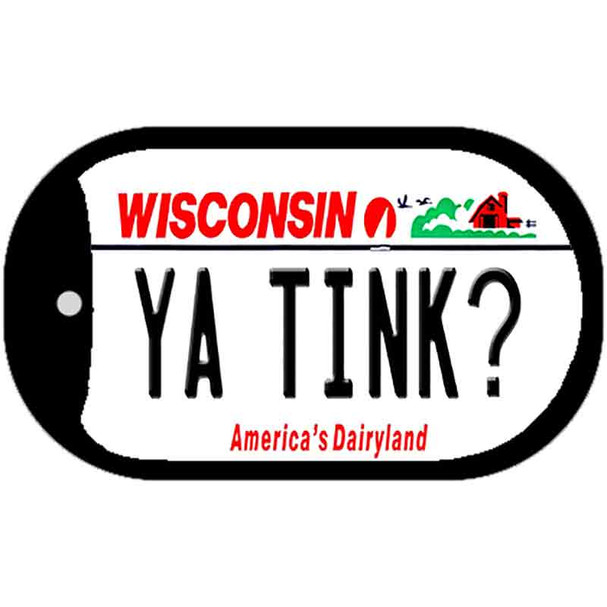 Ya Tink Wisconsin Wholesale Novelty Metal Dog Tag Necklace