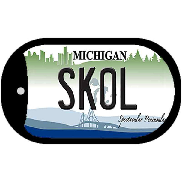 Skol Michigan Wholesale Novelty Metal Dog Tag Necklace