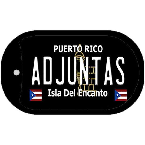 Adjuntas Puerto Rico Black Wholesale Novelty Metal Dog Tag Necklace