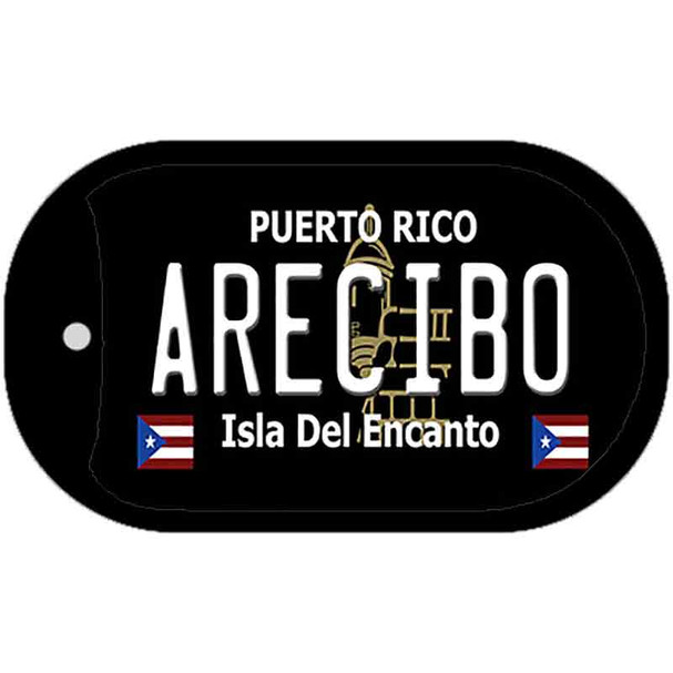 Arecibo Puerto Rico Black Wholesale Novelty Metal Dog Tag Necklace