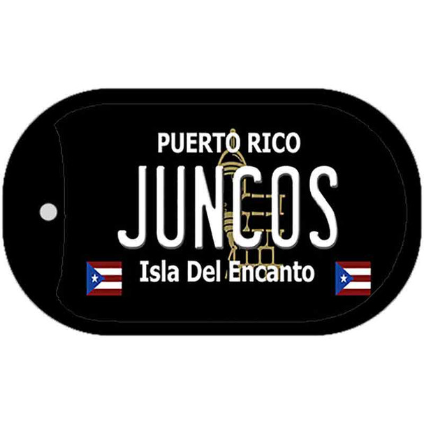 Juncos Puerto Rico Black Wholesale Novelty Metal Dog Tag Necklace