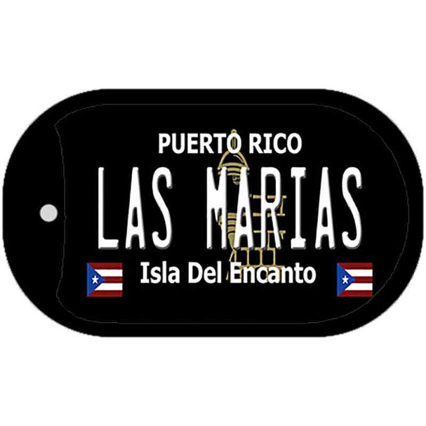 Las Marias Puerto Rico Black Wholesale Novelty Metal Dog Tag Necklace