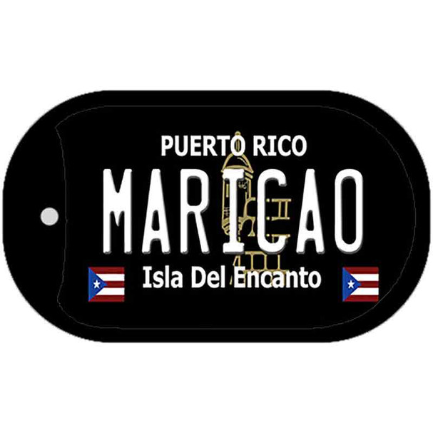 Maricao Puerto Rico Black Wholesale Novelty Metal Dog Tag Necklace