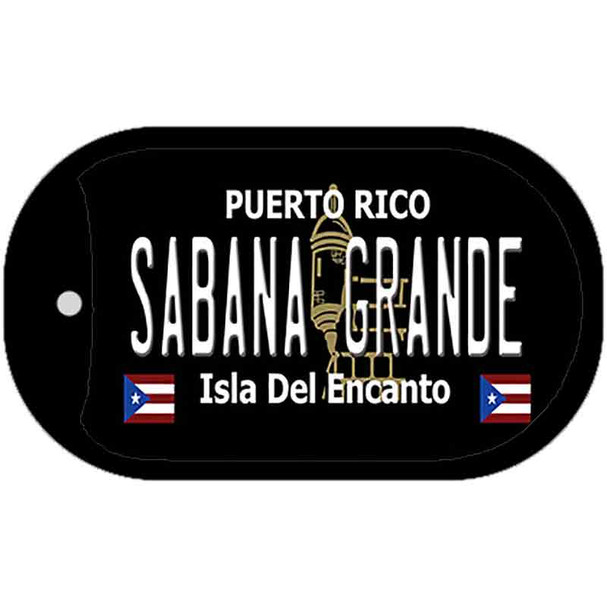 Sabana Grande Puerto Rico Black Wholesale Novelty Metal Dog Tag Necklace