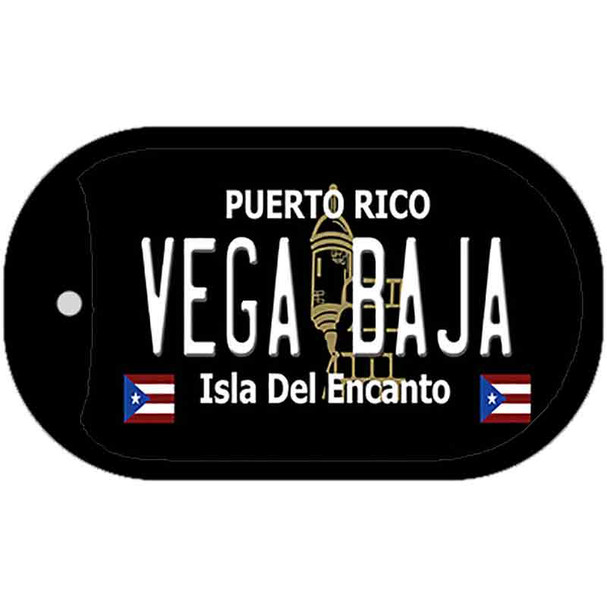 Vega Baja Puerto Rico Black Wholesale Novelty Metal Dog Tag Necklace