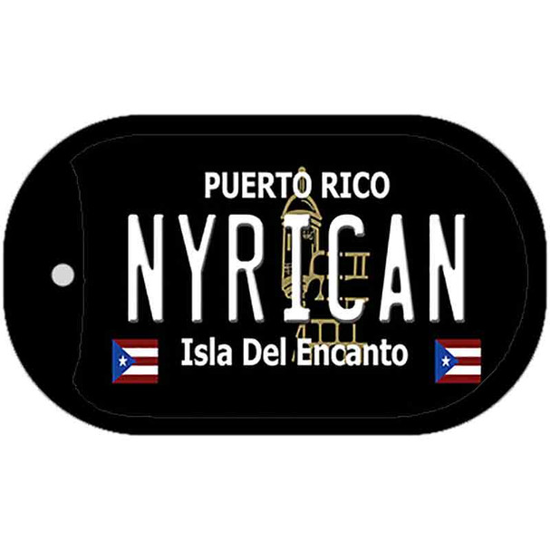 Nyrican Puerto Rico Black Wholesale Novelty Metal Dog Tag Necklace
