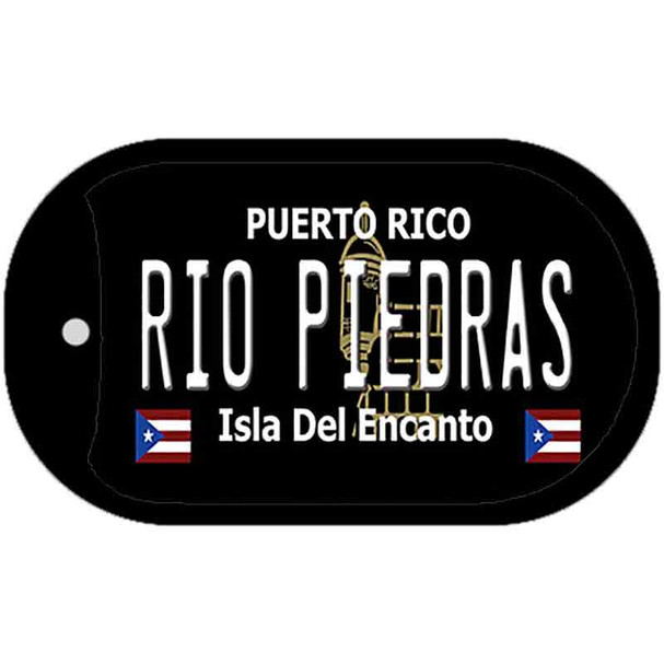 Rio Piedras Puerto Rico Black Wholesale Novelty Metal Dog Tag Necklace