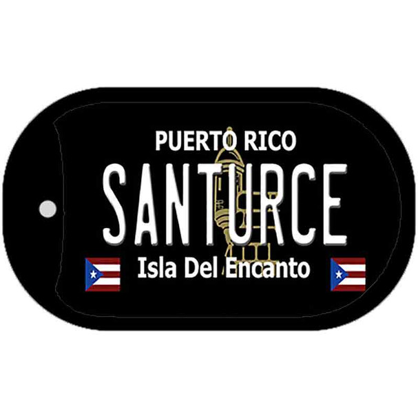 Santurce Puerto Rico Black Wholesale Novelty Metal Dog Tag Necklace