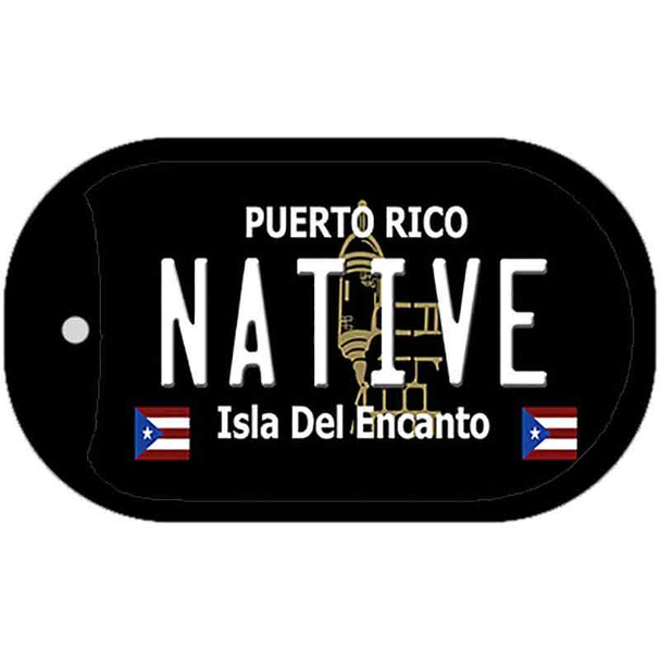 Native Puerto Rico Black Wholesale Novelty Metal Dog Tag Necklace