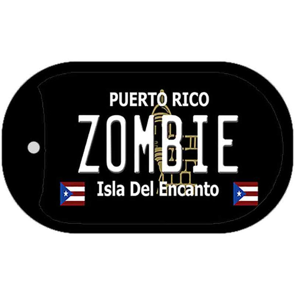 Zombie Puerto Rico Black Wholesale Novelty Metal Dog Tag Necklace