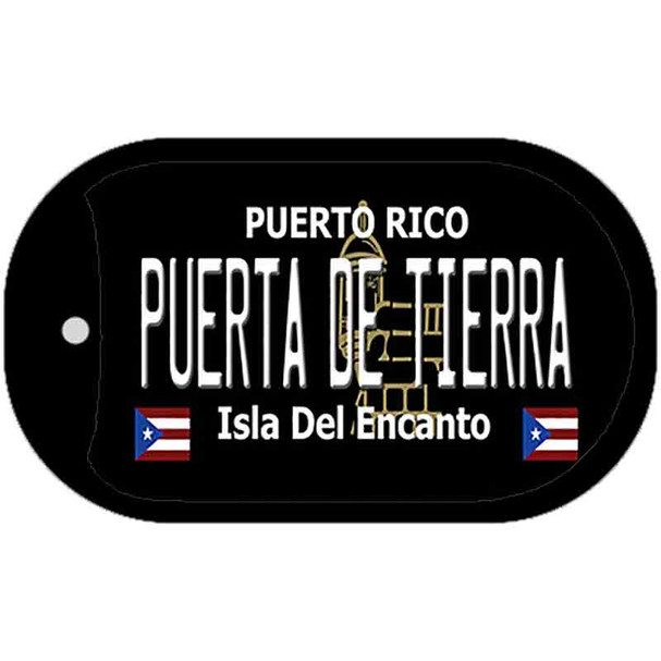Puerta De Tierra Puerto Rico Black Wholesale Novelty Metal Dog Tag Necklace