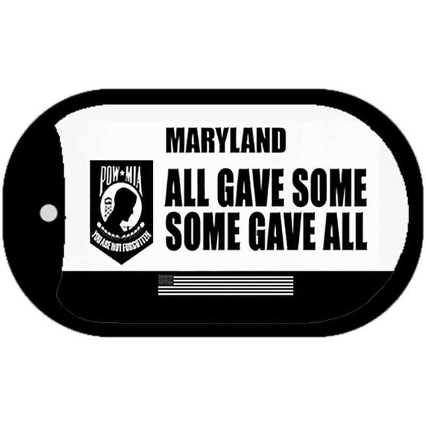 Maryland POW MIA Some Gave All Wholesale Novelty Metal Dog Tag Necklace