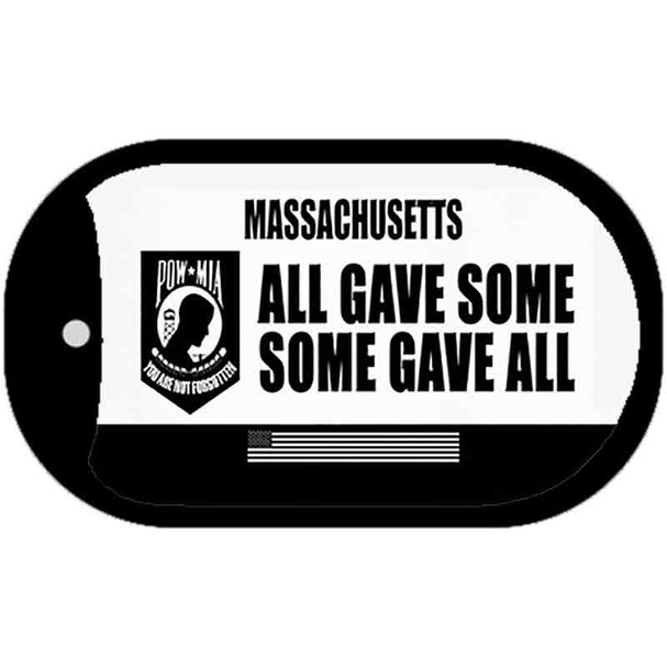 Massachusetts POW MIA Some Gave All Wholesale Novelty Metal Dog Tag Necklace