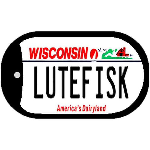 Lutefisk Wisconsin Wholesale Novelty Metal Dog Tag Necklace