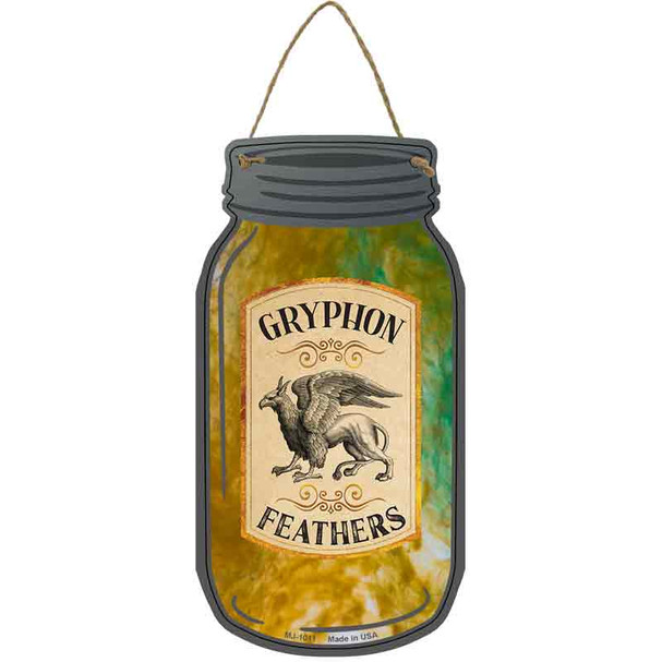 Gryphon Feathers Wholesale Novelty Metal Mason Jar Sign