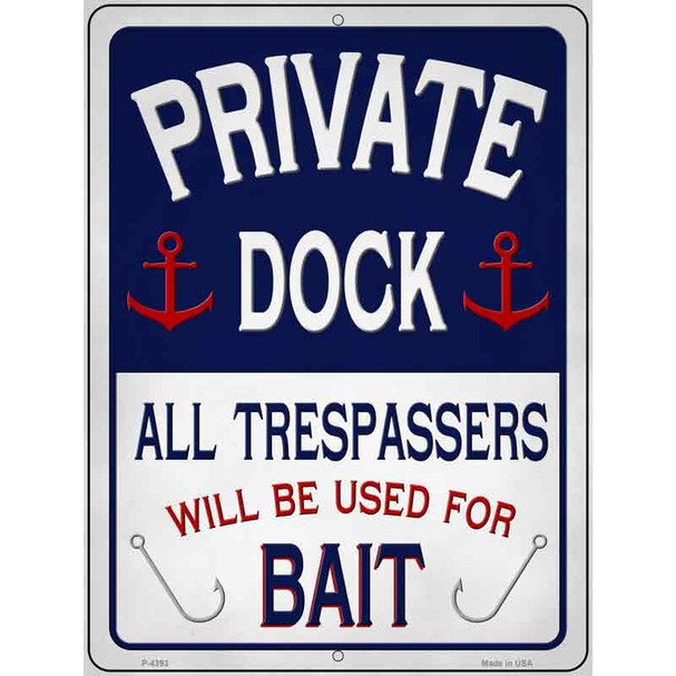 Private Dock Wholesale Novelty Metal Parking Sign