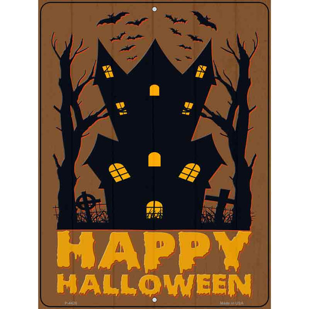 Happy Halloween Haunted House Wholesale Novelty Metal Parking Sign