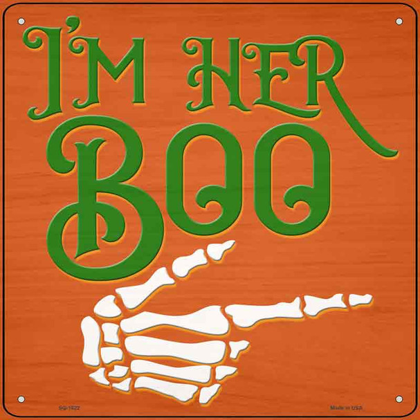 Im Her Boo Orange Wholesale Novelty Metal Square Sign