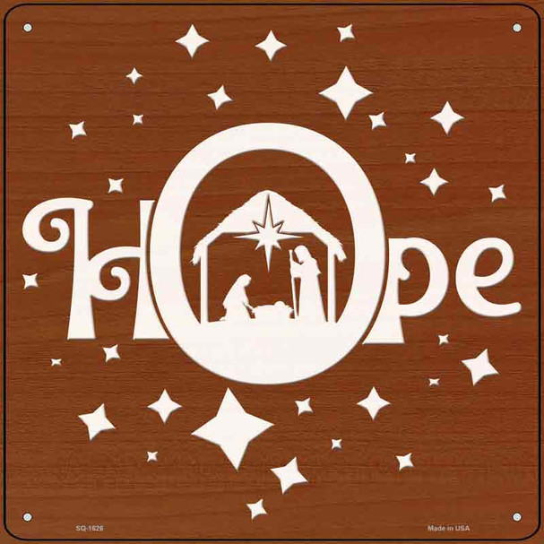 Hope Nativity Grotto Wholesale Novelty Metal Square Sign