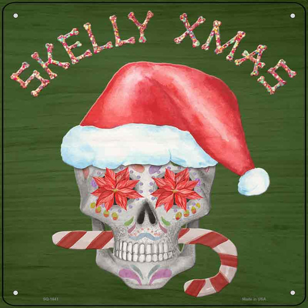Skelly Xmas Wholesale Novelty Metal Square Sign