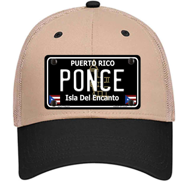 Ponce Puerto Rico Black Wholesale Novelty License Plate Hat