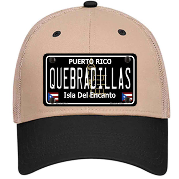 Quebradillas Puerto Rico Black Wholesale Novelty License Plate Hat