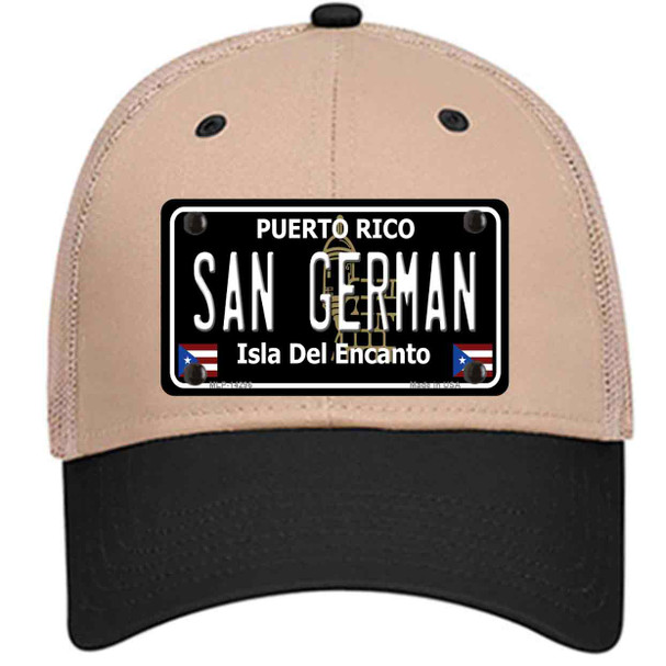 San German Puerto Rico Black Wholesale Novelty License Plate Hat