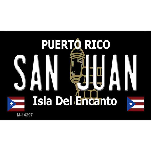 San Juan Puerto Rico Black Wholesale Novelty Metal Magnet