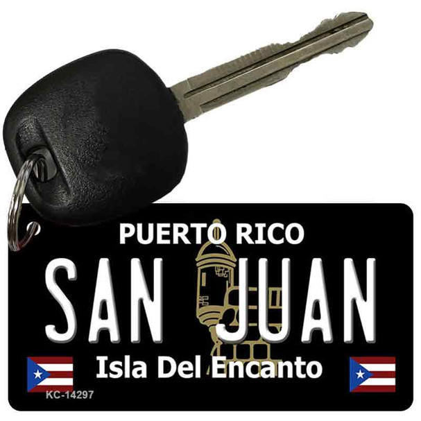 San Juan Puerto Rico Black Wholesale Novelty Metal Key Chain