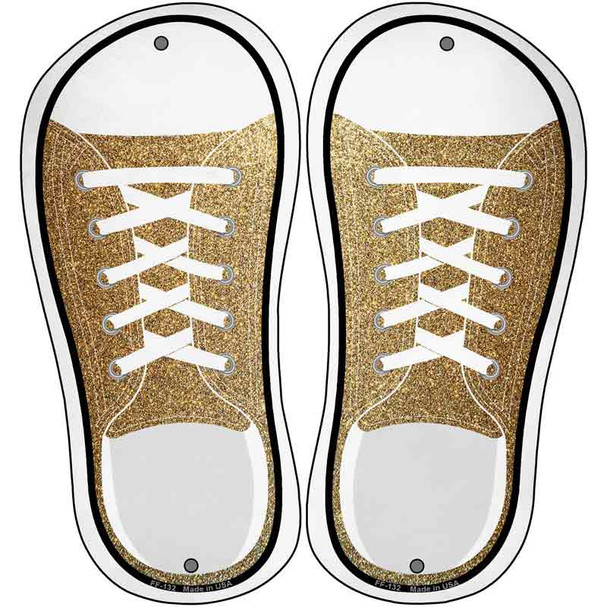 Gold Glitter Wholesale Novelty Metal Shoe Outlines (Set of 2)