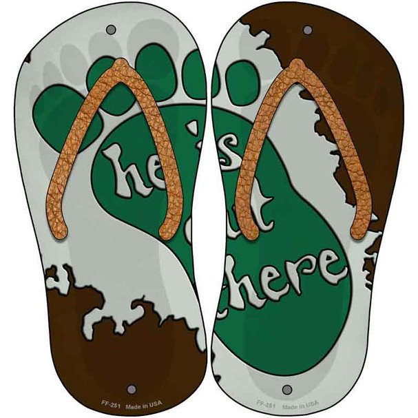 He Is Out There Wholesale Novelty Metal Flip Flops (Set of 2)