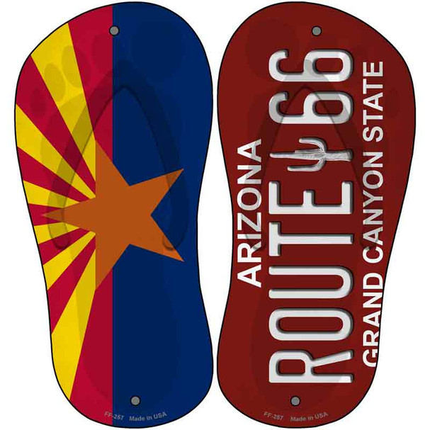 AZ Flag|Route 66 Arizona Wholesale Novelty Metal Flip Flops (Set of 2)