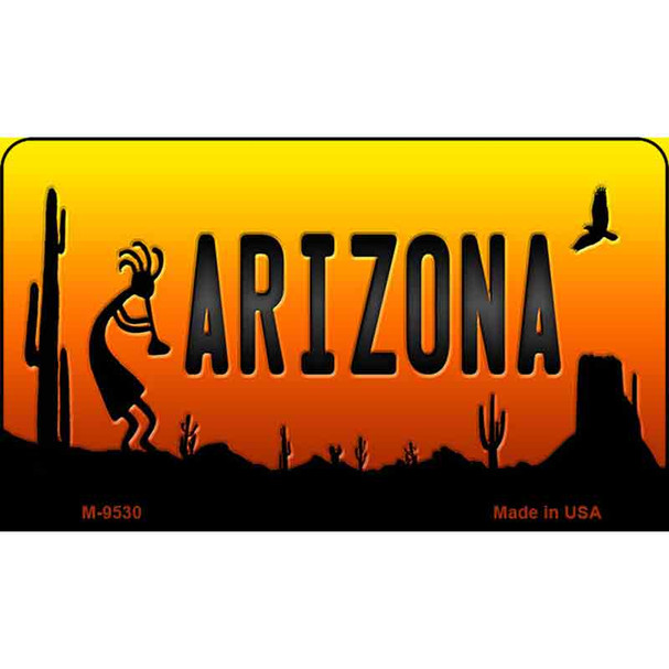 Kokopelli Arizona Scenic Background Wholesale Novelty Metal Magnet