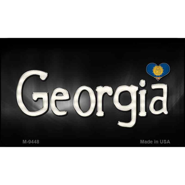 Georgia Flag Script Wholesale Novelty Metal Magnet