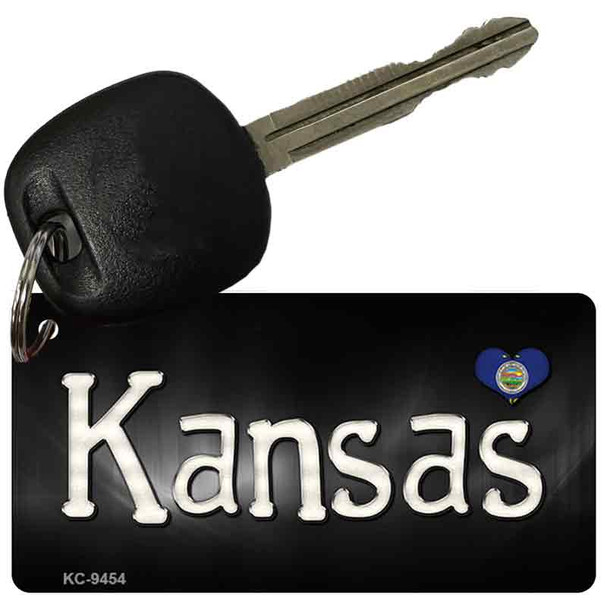 Kansas Flag Script Wholesale Novelty Key Chain