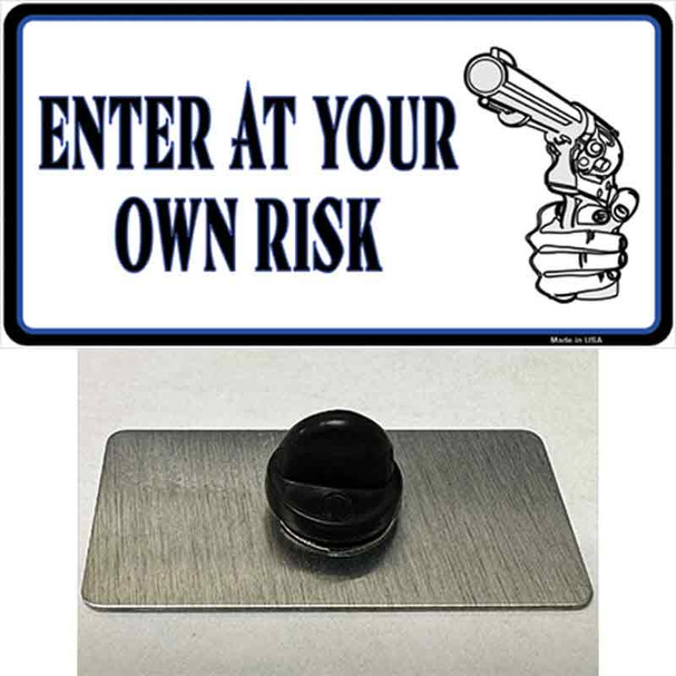 Enter At Own Risk Wholesale Novelty Metal Hat Pin