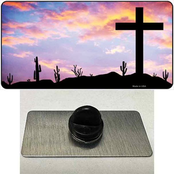Cross Sunrise Photograph Wholesale Novelty Metal Hat Pin
