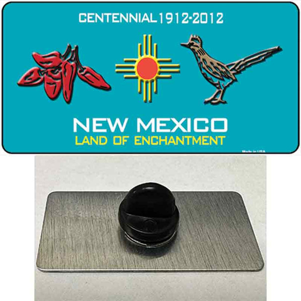 Red Chili & Road Runner New Mexico Teal Wholesale Novelty Metal Hat Pin