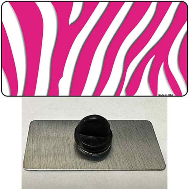 Hot Pink White Zebra Wholesale Novelty Metal Hat Pin