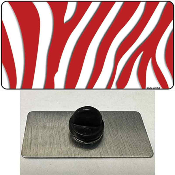 Red White Zebra Wholesale Novelty Metal Hat Pin