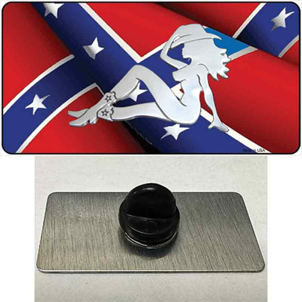 Rebel Flag Mudflap Cowgirl Wholesale Novelty Metal Hat Pin