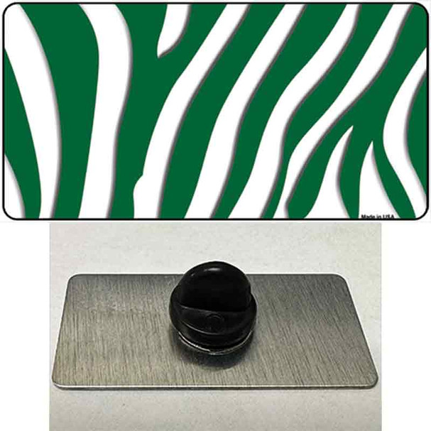 Green White Zebra Wholesale Novelty Metal Hat Pin