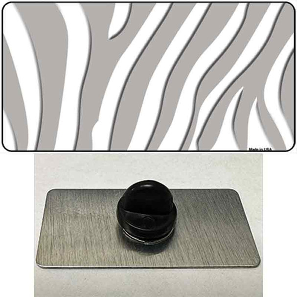 Grey White Zebra Wholesale Novelty Metal Hat Pin