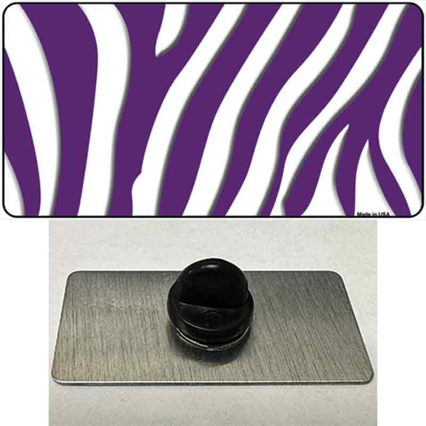 Purple White Zebra Wholesale Novelty Metal Hat Pin