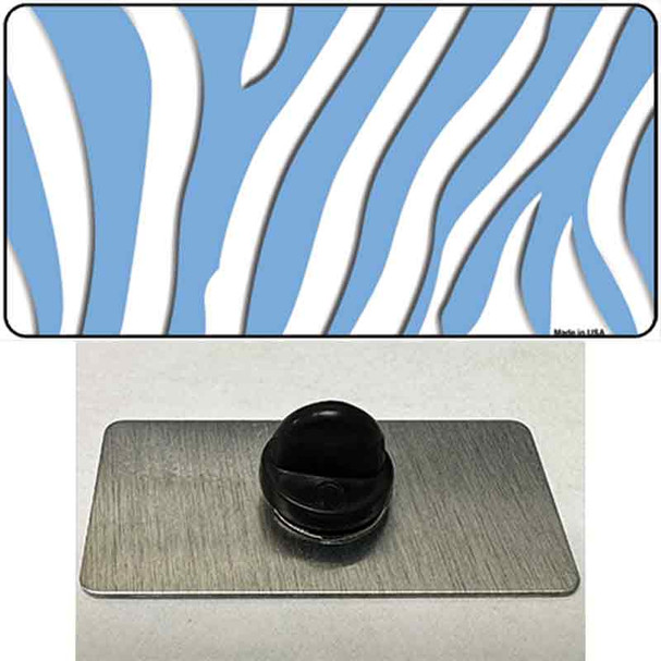 Light Blue White Zebra Wholesale Novelty Metal Hat Pin