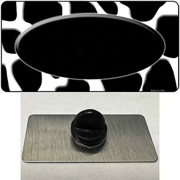 Black White Giraffe Black Center Oval Wholesale Novelty Metal Hat Pin