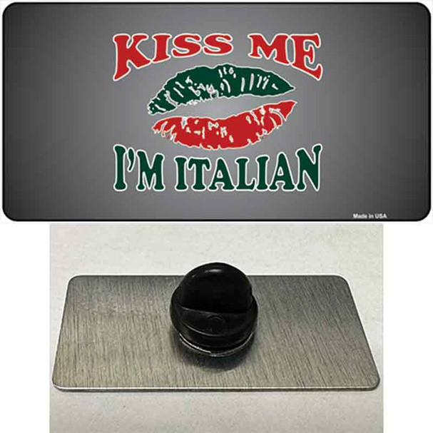Kiss Me Im Italian Wholesale Novelty Metal Hat Pin